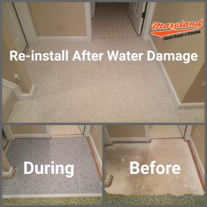 Carpet Reinstallation after Flooding in Maryland 